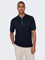 Only & Sons ONSWYLER LIFE REG 14 SS ZIP POLO KNIT Triko Erkek
