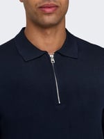 Only & Sons ONSWYLER LIFE REG 14 SS ZIP POLO KNIT Triko Erkek