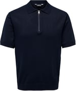 Only & Sons ONSWYLER LIFE REG 14 SS ZIP POLO KNIT Triko Erkek