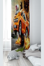 ontheclouds Araba Desenli Dijital Baskı Bebek Çocuk Fon Perde, 140 x 200, TYC00484851049, turuncu - Seçenekler: 70 x 200, 70 x 240, 70 x 270, 140 x 200, 140 x 240...