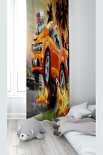 ontheclouds Araba Desenli Dijital Baskı Bebek Çocuk Fon Perde, 140 x 200, TYC00484851049, turuncu - Seçenekler: 70 x 200, 70 x 240, 70 x 270, 140 x 200, 140 x 240...