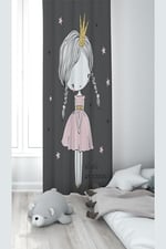 ontheclouds Gri Prenses Desenli Dijital Baskı Fon Perdesi, 70 x 270, TYC00484855248, gri-pembe - Seçenekler: 70 x 200, 70 x 240, 70 x 270
