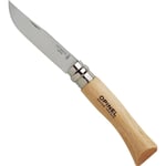 Opinel Inox Kayın Saplı Paslanmaz Çelik Çakı, Unisex, Kahverengi, Nr.7 - Bedenler: 7 cm, 8 cm, 9 cm, 10 cm, 12 cm