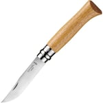 Opinel Inox Meşe Saplı Paslanmaz Çelik Bıçak, Kahverengi, No.8