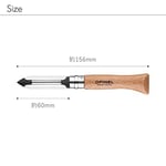 Opinel Soyma bıçağı No. 06, katlanabilir, sap kayın ağacından üretilmiştir, bıçak uzunluğu 6,0 cm, 254602