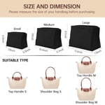 OPPOSHE Longchamp Le Pliage için Çanta Düzenleyici Ekleme, Premium Keçe Uzun Şampiyon Çanta El Çantası Kadın Bez Düzenleyici Ekleme 9 Bölmeli (Büyük, Siyah)
