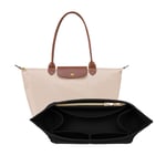 OPPOSHE Longchamp Le Pliage için Çanta Düzenleyici Ekleme, Premium Keçe Uzun Şampiyon Çanta El Çantası Kadın Bez Düzenleyici Ekleme 9 Bölmeli (Büyük, Siyah)