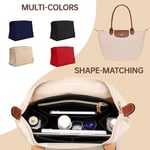 OPPOSHE Longchamp Le Pliage için Çanta Düzenleyici Ekleme, Premium Keçe Uzun Şampiyon Çanta El Çantası Kadın Bez Düzenleyici Ekleme 9 Bölmeli (Büyük, Siyah)