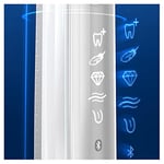 Oral-B Genius X elektrikli diş fırçası/elektrikli diş fırçası, diş bakımı için 6 temizleme modu, yapay zeka ve Bluetooth uygulaması, Braun tarafından tasarlanmıştır, şarjlı seyahat çantası, beyaz