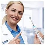 Oral-B Genius X elektrikli diş fırçası/elektrikli diş fırçası, diş bakımı için 6 temizleme modu, yapay zeka ve Bluetooth uygulaması, Braun tarafından tasarlanmıştır, şarjlı seyahat çantası, beyaz