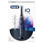 Oral-B iO 8 elektrikli diş fırçası / elektrikli diş fırçası devrim niteliğinde mıknatıs teknolojisi ve mikro titreşim, 6 temizleme programı, renkli ekran ve seyahat kılıfı, siyah onyx