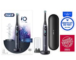 Oral-B iO 8 elektrikli diş fırçası / elektrikli diş fırçası devrim niteliğinde mıknatıs teknolojisi ve mikro titreşim, 6 temizleme programı, renkli ekran ve seyahat kılıfı, siyah onyx