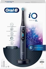 Oral-B iO 8 elektrikli diş fırçası / elektrikli diş fırçası devrim niteliğinde mıknatıs teknolojisi ve mikro titreşim, 6 temizleme programı, renkli ekran ve seyahat kılıfı, siyah onyx