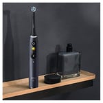 Oral-B iO 8 elektrikli diş fırçası / elektrikli diş fırçası devrim niteliğinde mıknatıs teknolojisi ve mikro titreşim, 6 temizleme programı, renkli ekran ve seyahat kılıfı, siyah onyx