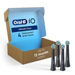 Oral-B iO Serisi Elektrikli Diş Fırçaları için iO Serisi Ultimate Clean Yedek Fırça Kafası, Siyah, (4'lü Paket) - Seçenekler: 1 Count (Pack of 4), 6 Count (Pack of 1)