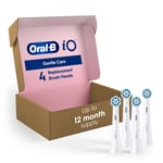Oral-B iO Serisi Nazik Bakım Elektrikli Diş Fırçası Yedek Fırça Başlıkları, Oral-B Elektrikli Diş Fırçası için, 4 Adet, Beyaz