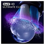 Oral-B iO Ultimate Clean Elektrikli Diş Fırçası Başlığı, Daha Derin Plak Çıkarma için Bükülmüş ve Açılı Kıllar, 4'lü Paket, Posta Kutusu için Uygun, Siyah