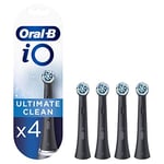 Oral-B iO Ultimate Clean Elektrikli Diş Fırçası Başlığı, Daha Derin Plak Çıkarma için Bükülmüş ve Açılı Kıllar, 4'lü Paket, Posta Kutusu için Uygun, Siyah
