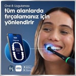 Oral-B iO6 Siyah Şarjlı/Elektrikli Diş Fırçası, 2 Fırça Başlığı, Uzun Ömürlü Pil, Premium Seyahat Kabı, Yedek Başlık Kabı