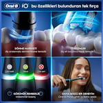 Oral-B iO6 Siyah Şarjlı/Elektrikli Diş Fırçası, 2 Fırça Başlığı, Uzun Ömürlü Pil, Premium Seyahat Kabı, Yedek Başlık Kabı