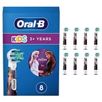 Oral-B Kids Frozen elektrikli diş fırçası başlığı, 8 adet, ekstra yumuşak kıllar, Oral-B diş fırçaları için diş fırçası başlığı, 3 yaşından büyük çocuklar için, posta kutusu özellikli ambalaj