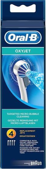 Oral-B OxyJet takma başlığı, yenilikçi mikro hava kabarcığı teknolojisi ile hedefli temizlik için, 4 adet, ED17-4, çok renkli