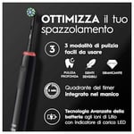 Oral-B Pro 3 3500 Elektrikli Diş Fırçası Salıncak Döner, Hassas Diş Etlerini Korumak için Basınç Sensörü, Beyazlık Modu, 2 Yedek Yuvarlak Fırça 1 Şarj Cihazı, Siyah