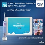 Oral-B Pro Kids Elektrikli Diş Fırçası Çocuk, Disney Frozen 1 Yumuşak Fırça, 1 Seyahat Çantası, Zamanlayıcı ve Titreşim, Şarj Edilebilir Pil, 4 Çıkartma, 3 Yaş ve Üstü