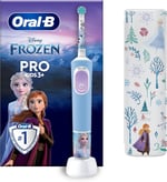 Oral-B Pro Kids Elektrikli Diş Fırçası Çocuk, Disney Frozen 1 Yumuşak Fırça, 1 Seyahat Çantası, Zamanlayıcı ve Titreşim, Şarj Edilebilir Pil, 4 Çıkartma, 3 Yaş ve Üstü