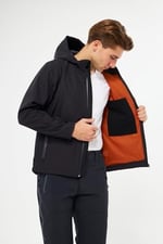 Orange Safety Softshell Gri Mont Ceket