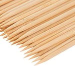 ORANJ 25 Cm 3 Mm%100 Ağaç Bambu Çöp Şiş Kalın Çöp Şiş Tahta - 100 Adet