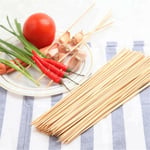 ORANJ 25 Cm 3 Mm%100 Ağaç Bambu Çöp Şiş Kalın Çöp Şiş Tahta - 100 Adet