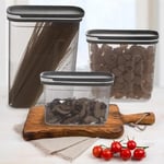 Orchid Foly Life Hava Geçirmez Yemek Hazırlama Saklama Kutusu 1250 ml Kilitli Kapaklı Yeniden Kullanılabilir Plastik Gıda Saklama Kabı, İstiflenebilir Mutfak Düzenleyici Kutuları, BPA İçermez ve