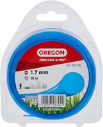 Oregon Yuvarlak çim biçme ipi, 1,7 mm, mavi, çim, yabani ot, çim ve çiçek tarhları için, bahçe işleri ve çim bakımı, naylon iplik, çoğu çim biç - Seçenekler: 1.3mm x 15m - CLEAR, 1.7mm x 15m - BLUE...