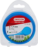 Oregon Yuvarlak çim biçme ipi, 1,7 mm, mavi, çim, yabani ot, çim ve çiçek tarhları için, bahçe işleri ve çim bakımı, naylon iplik, çoğu çim biç - Seçenekler: 1.3mm x 15m - CLEAR, 1.7mm x 15m - BLUE...