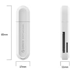Orico CRS21 USB 3.0 SD TF Micro SD Kart Okuyucu Beyaz