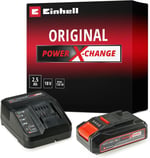 Orijinal Einhell 18 V 2.5 Ah PXC Başlangıç Kiti (Akü ve Şarj Cihazı, 18 V, maks. güç 720 W, tüm PXC cihazları için, akü yönetim sistemi, 3'lü LED gösterge) - 4512097