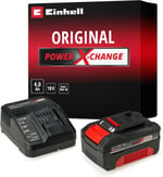 Orijinal Einhell Akü ve Şarj Cihazı Başlangıç Kiti Power X-Change (Akü, Li-Ion, 18 V, 4.0 Ah akü ve hızlı şarj cihazı, tüm Power X-Change cihazları ile uyumlu) - 4512042