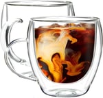Orret Home 2 Adet 250 Ml Çift Cidarlı Kupa Bardak,Kahve,Çay Ve Bitki Çayı İçin Borosilikat Kupa Termisil Kahve Bardağı,Kahve Çay Fincanı (2 Adet)