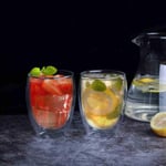 Orret Home 2 Adet Çift Cidarlı İki Katmanlı Borosilikat Cam Bardak, Yalıtımlı Cappuccino Latte Kahve Kupası, Şık ve Dayanıklı Tasarım, Isıya Dayanıklı,Termisil Kupa (250 Ml)