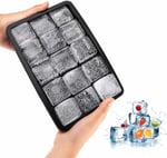 Orret Home 2 Adet Kare Buz Kalıbı, 15 Bölmeli Çok Amaçlı Buz Küpü Kalıbı, Kolay Serbest Bırakma Özelliği, Kahve ve Ev Yapımı İçecekler için İdeal Dondurucu Kalıpları (2 Adet)