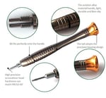 Orret Home 25 Parça Hassas Tornavida Seti, Deri Çantalı, Krom-Vanadyum Çelik, PC/Laptop/Telefon/Gözlük Tamir Seti, Torx/Düz/Yıldız Uçlu