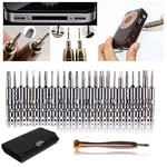 Orret Home 25 Parça Hassas Tornavida Seti, Deri Çantalı, Krom-Vanadyum Çelik, PC/Laptop/Telefon/Gözlük Tamir Seti, Torx/Düz/Yıldız Uçlu