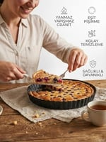 Orret Home 28 cm Granit Turta Kalıbı – Yapışmaz Yüzeyli Yuvarlak Fırın Tepsisi | Kek, Tart ve Turta Pişirme Kalıbı (28 Cm Turta) - Seçenekler: 28 Cm Turta, 26 Cm Dilimli, 26 Cm Rüzgargül, 26 Cm Tartr