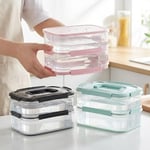 Orret Home 2x1,8 L Çift Katlı Plastik Yemek Taşıma Kutusu 3,6 L Saklama Kabı Sızdırmaz Contalı Şeffaf Kilitli Sefer Tası Beslenme Kabı Lunch Box Erzak Kabı (1 Adet)