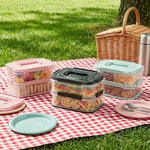 Orret Home 2x1,8 L Çift Katlı Plastik Yemek Taşıma Kutusu 3,6 L Saklama Kabı Sızdırmaz Contalı Şeffaf Kilitli Sefer Tası Beslenme Kabı Lunch Box Erzak Kabı (1 Adet)