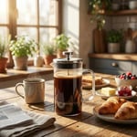 Orret Home 350 ml Borosilikat Cam Termisil French Press – Dayanıklı Cam Çay & Filtre Kahve Demleme, Bitki Çayı, Kahve Presi, Sızdırmaz Kapaklı Espresso & Çay Demleyici