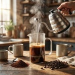 Orret Home 350 ml Borosilikat Cam Termisil French Press – Dayanıklı Cam Çay & Filtre Kahve Demleme, Bitki Çayı, Kahve Presi, Sızdırmaz Kapaklı Espresso & Çay Demleyici