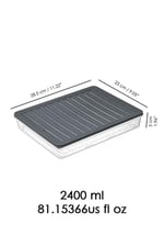 Orret Home 4 Adet Buzdolabı Organizeri, Buzdolabı İçin Çok Amaçlı Saklama Kabı, Fresh Box, Şeffaf ve Ayarlanabilir, Gıdaları Taze Tutma Özelliği, Mutfak - Seçenekler: 600 Ml, 1170 Ml, 1200 Ml, 2400 Ml