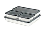 Orret Home 4 Adet Buzdolabı ve Derin Dondurucu Saklama Kabı Seti, Fresh Box, Dolap Düzenleyici ve Buz Dolabı Organizeri, BPA İçermeyen PP Plastik,Gıdaları Taze Tutma,Mutfak Düzenleyici (Gri)